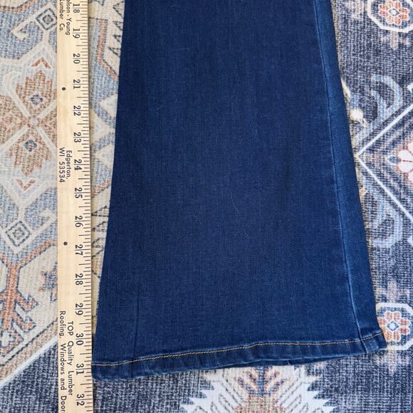 Sam Edelman Skinny Flare-Leg Patch Pockets Pants Dark Wash Denim Jeans Size 30 - Picture 8 of 10
